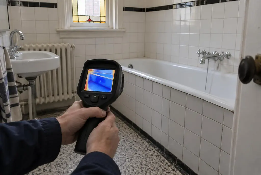 Lekdetectie Naarden – onderzoek in een badkamer van een oudere woning