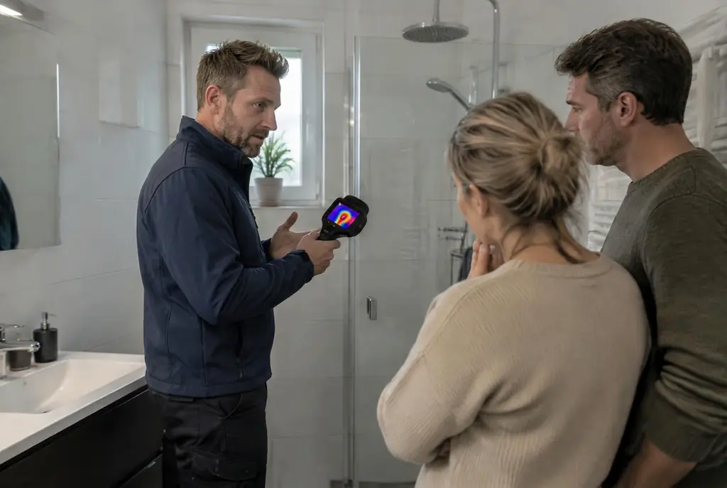 Lekdetectie Naarden – specialist legt bevindingen uit aan bewoner